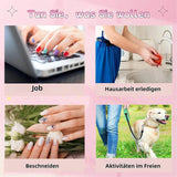 24 stk Pink ensfarvede falske negle selvklæbende neutrale falske negle Medium firkantet blød gel til kvinder DIY fuld dækning Glitter falske negle