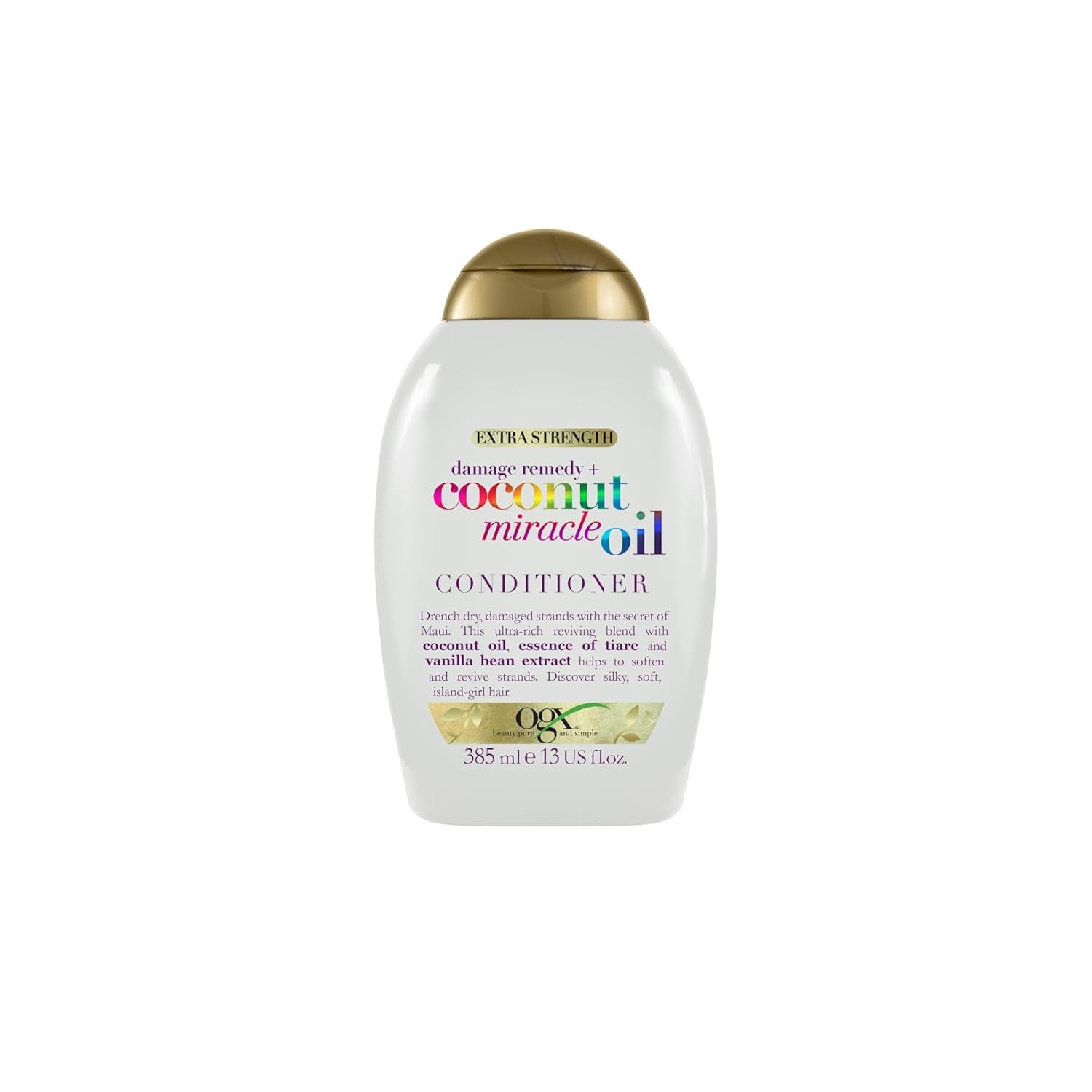 OGX Coconut Miracle Oil Conditioner, Fugtgivende balsam til hårpleje med kokosolie, 385 ml Hårpleje OGX Conditioner