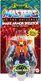 MASTERS of the UNIVERSE Snake Armor Skelet - 16 bevægelige led, retro emballage, mini tegneserie, for børn 6+ og voksne samlere, HKM68 Action Figures Naty Shop