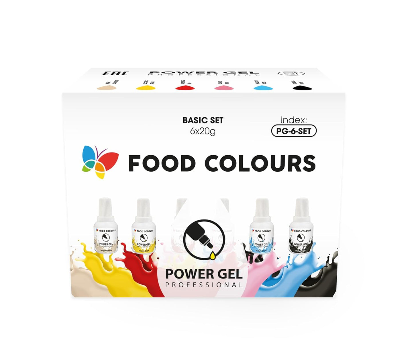 Gel madfarve, beige, champagnefarve, 20 g. Food coloring for a wide range of applications for decorating cakes, tarts, cream, sponge cake, royal icing, macarons.