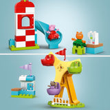 LEGO DUPLO Peppa Wutz Fairground - Børnelegetøj og motorisk legetøj for 2+ år - Førskolespil med stort hjul, rutsjebane og 3 figurer inklusive Mollie Kitty og Klausi Kläff - Gave til børn 10453 Byggesæt Besuche den LEGO-Store