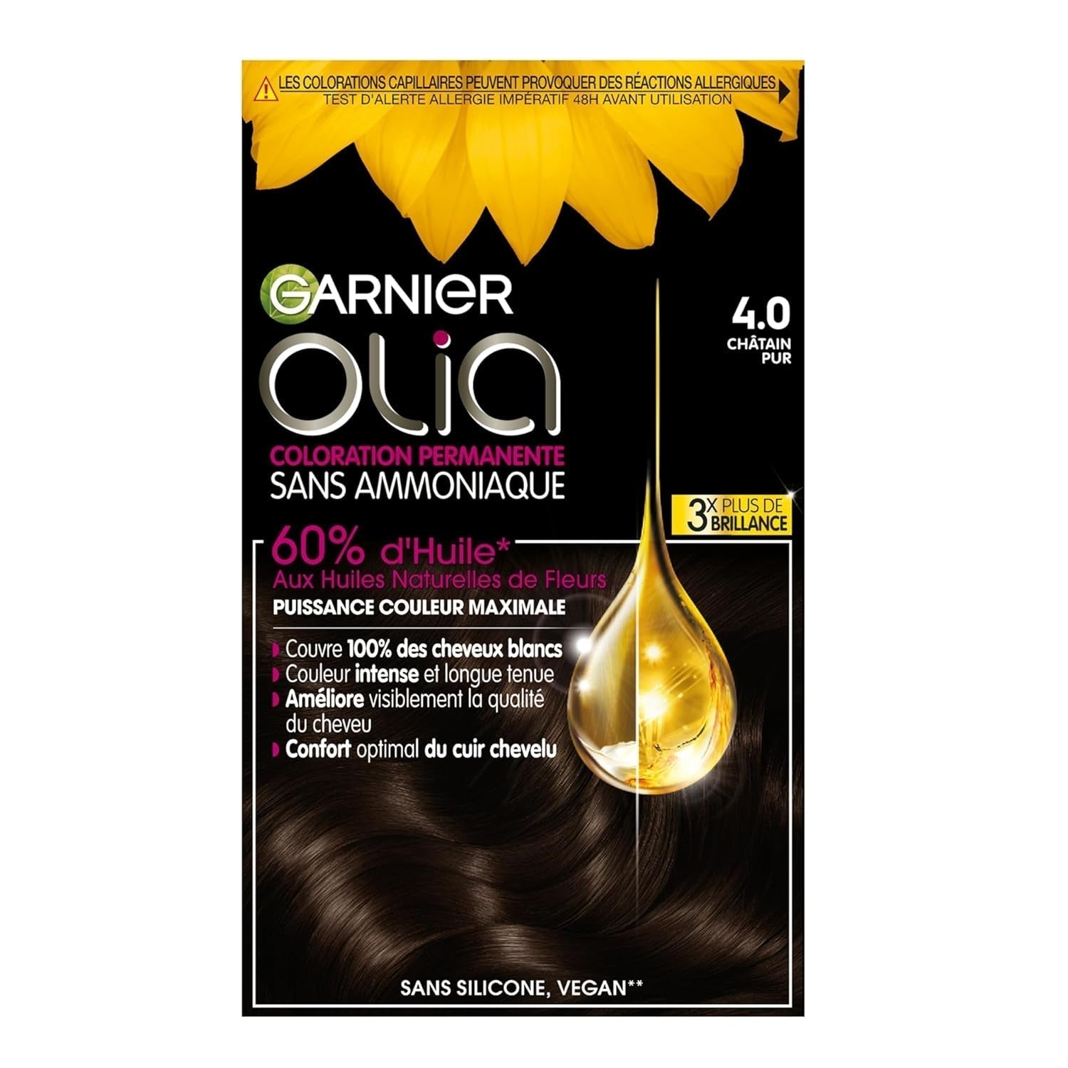 GARNIER OLIA - 4.0 pure chatain Hårfarve Naty Shop Standard titel