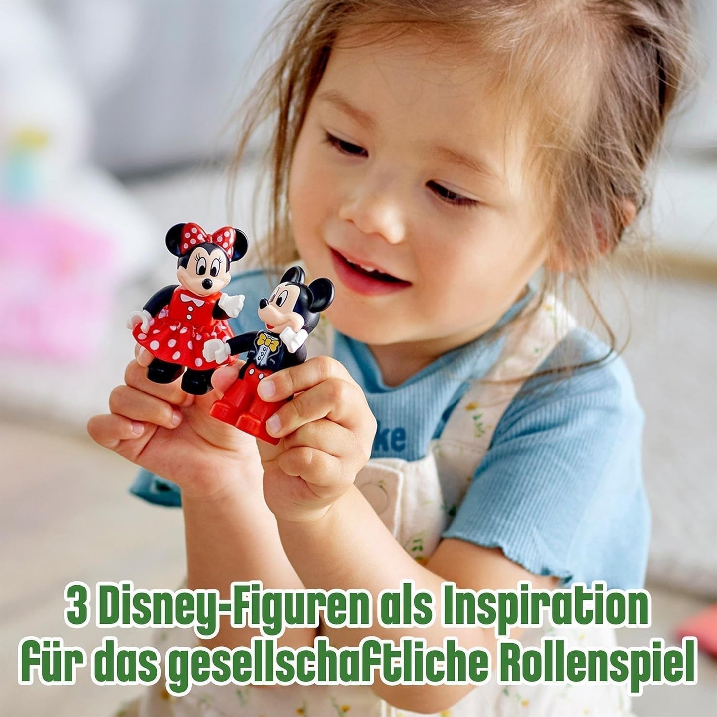 LEGO 10941 DUPLO Disney Mickey og Minnie fødselsdagstog, legetøjstog med kage og balloner, gave til børn 2 år og ældre Byggesæt Besuche den LEGO-Store
