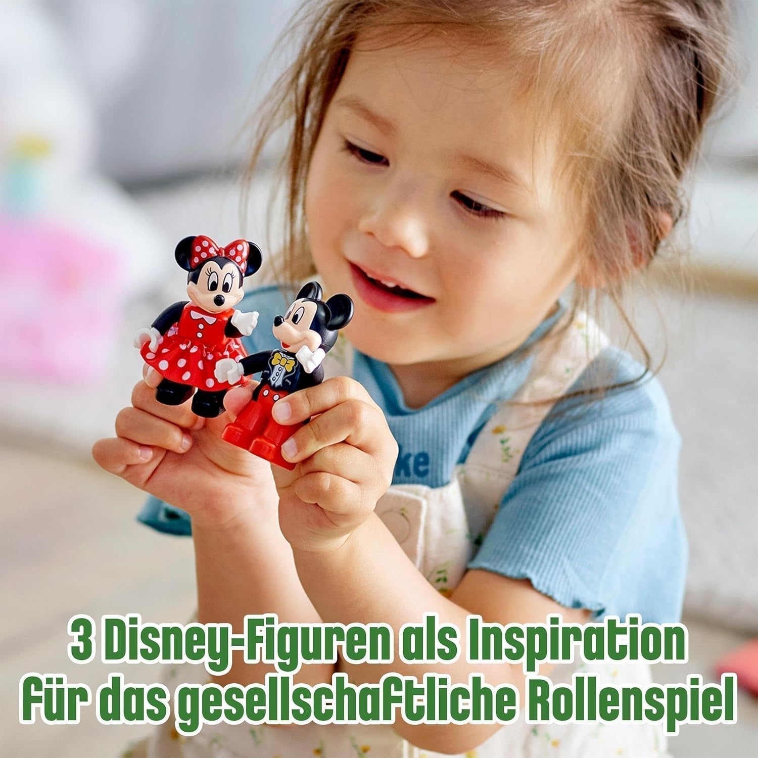 LEGO 10941 DUPLO Disney Mickey og Minnie fødselsdagstog, legetøjstog med kage og balloner, gave til børn 2 år og ældre Byggesæt Besuche den LEGO-Store