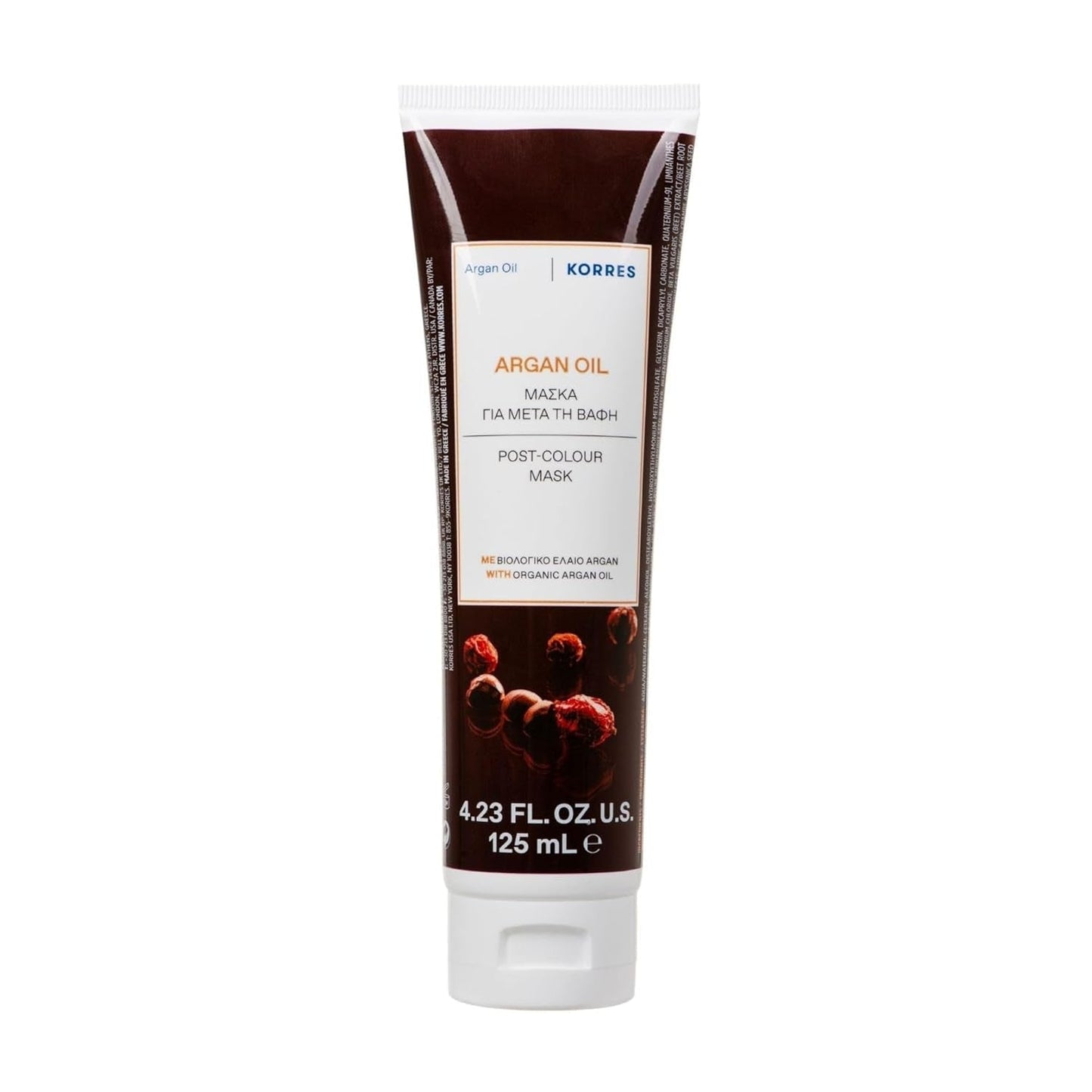 KORRES ARGAN OIL hårmaske, nærende maske med arganolie, sheasmør og hvedeprotein, ideel til farvet hår, vegansk, 125 ml Naty Shop hårmaske Standard titel
