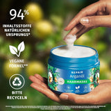 Herbal Essences Hårreparationsmaske med arganolie 300ml. Fra skadet hår til glattere og mere skinnende hår. Intensiv pleje. Med ingredienser af naturlig oprindelse. Vegansk Naty Shop hårmaske