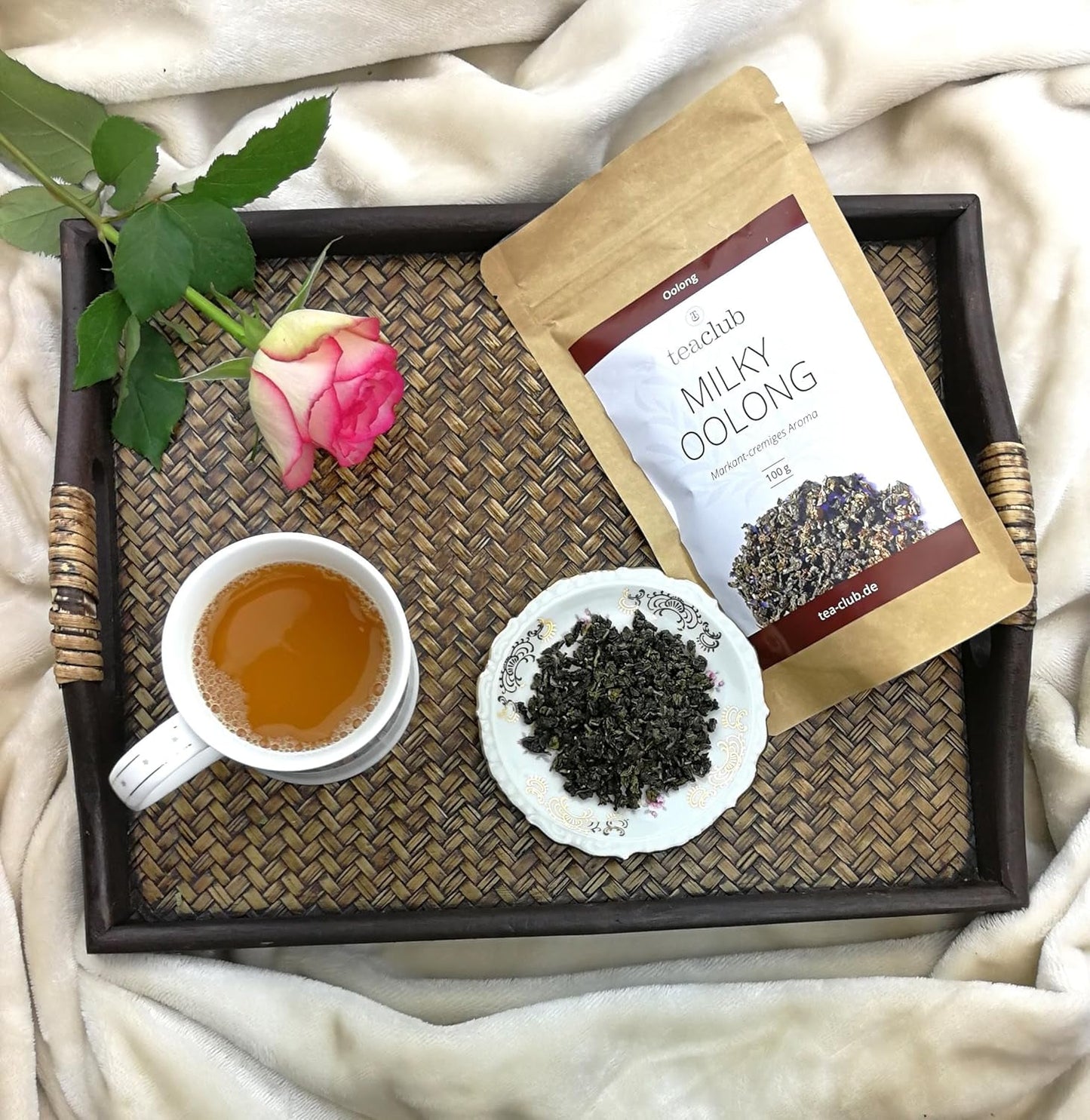 MILKY OOLONG 100G, premium Oolong-te med grøn te-karakter, semi-fermenteret løs grøn te, Teaclub Green Tea Loose Leaves
