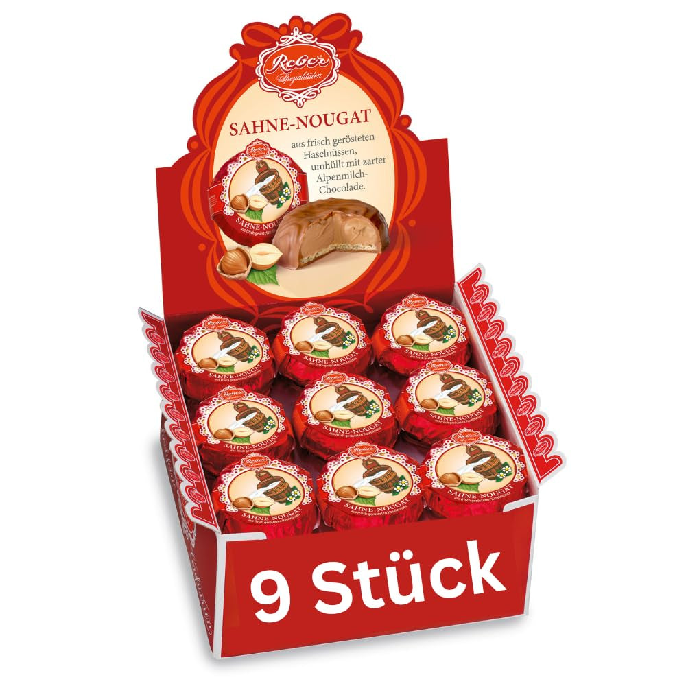Reber Bites chokolade- og trøffeltærte, brandytrøfler på cremet nougat, dækket af delikat alpemælkchokolade, 40 g (1 stk.)
