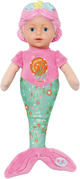 BABY born Mermaid til babyer, vaskbar blød dukke, havfruedukke med blødt vinylhoved, 33 cm høj, 832288 Zapf Creation