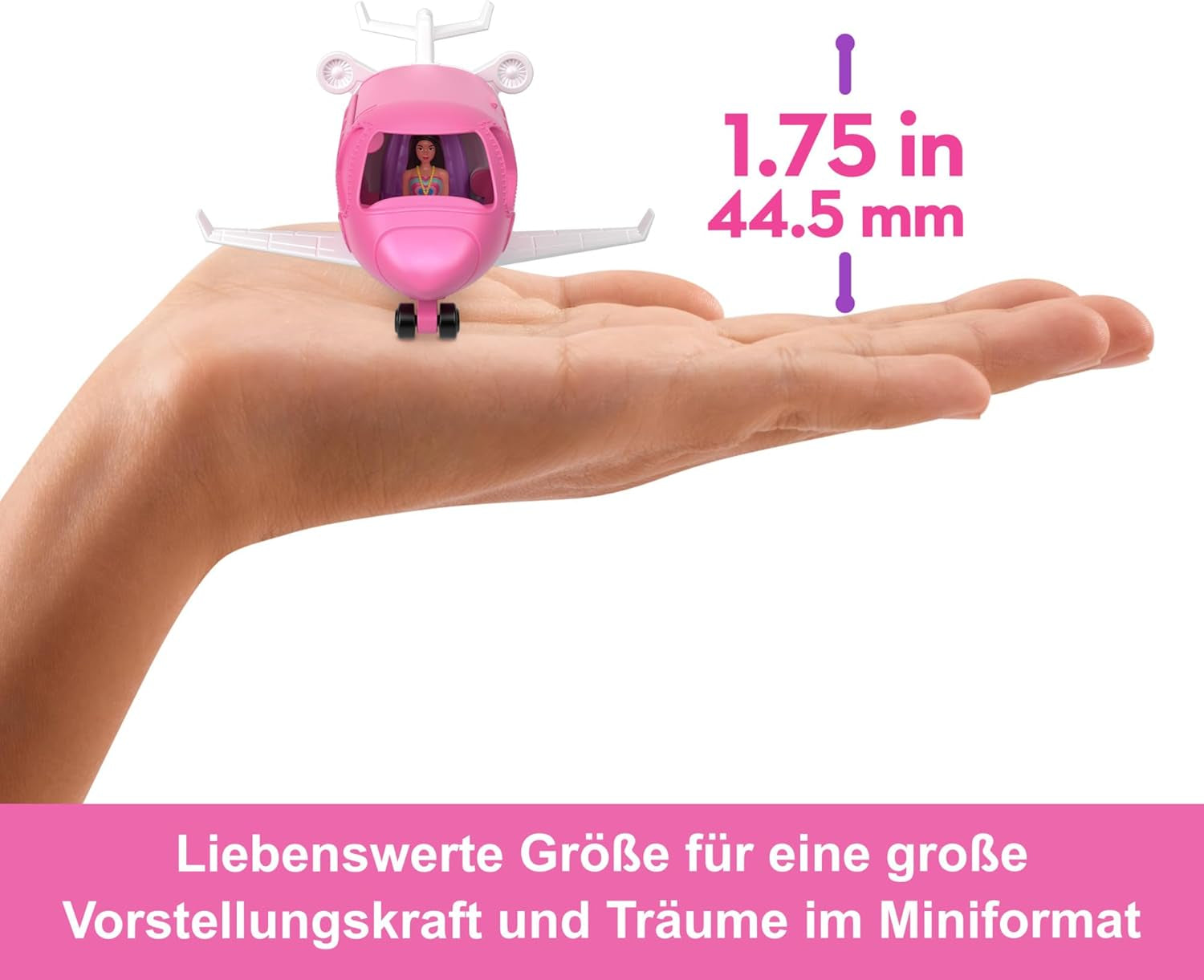 Mini BarbieLand Barbie-dukke- og legetøjssæt, 1,5" dukke og ikonisk farveskiftende overraskelseslegetøjskøretøj, HYF40