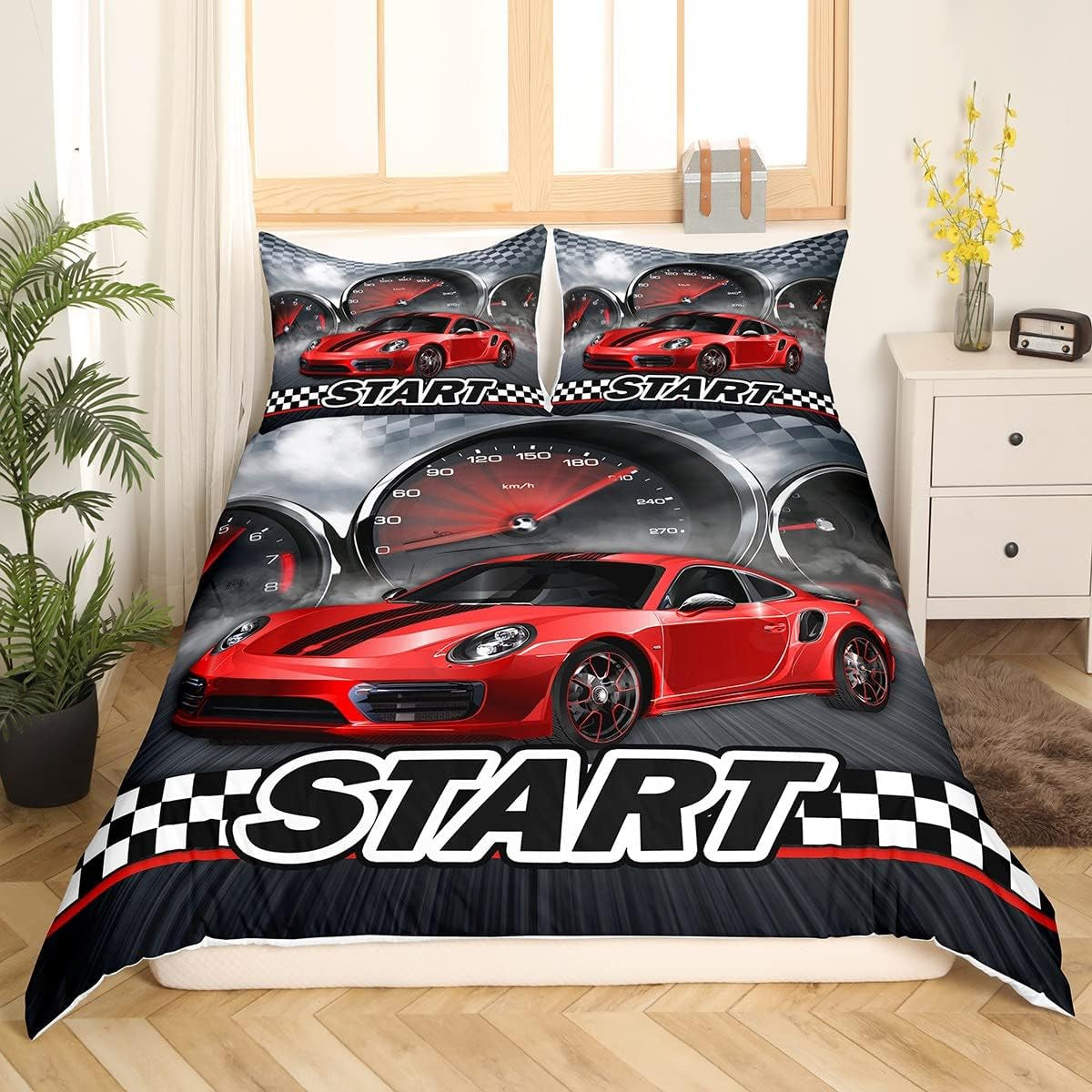 Jungen Cartoon Auto Sengetøj Sæt 135X200,Kinder Bau Fahrzeuge Tröster Abdeckung Für Kind Kleinkind Teens,Dinosaurier Bettbezug,Traktor Maschinerie Bagger Bettdecke Abdeckung,Lkw Autos Bedtuchen Naty Shop Multi 7 220*240+80*802