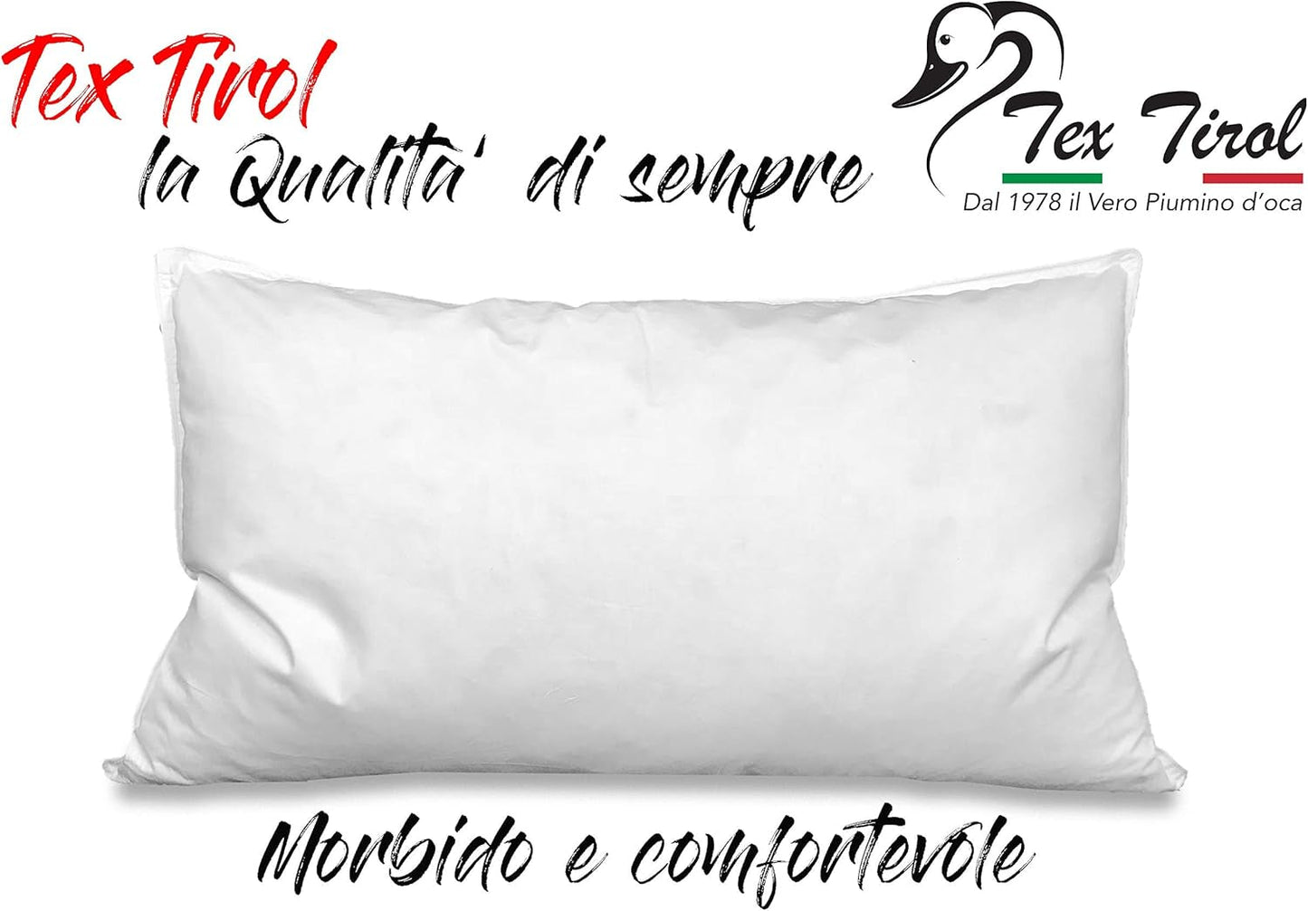 Dolomiti Tex Tirol pude, dun, gåsedun Naty Shop standard puder
