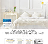 Aqua-Textil 4-sæsons quilt 135X200Cm Tæpper knyttet sammen Vinter 800G Sommer 600G Klimastyring Oeko-Tex Dyner og dyner Naty Shop