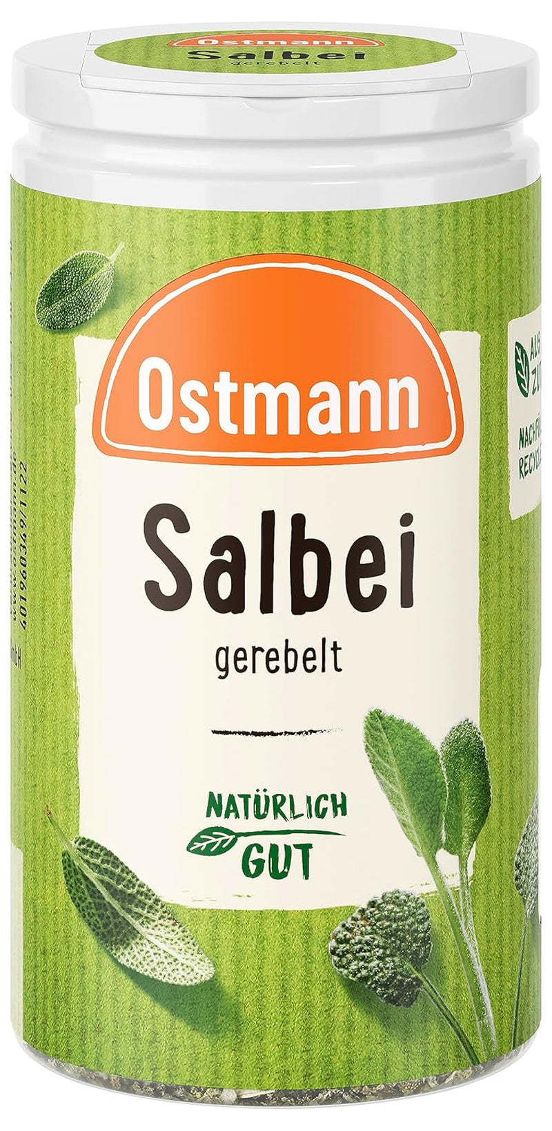 Ostmann Gewürze - Sage gerebelt | Würziges Kräuteraroma für Fleisch- und Gemüsegerichte | 10 g i dosis