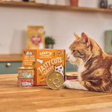 Lily's Kitchen Naturligt vådfoder til voksne katte, dåse, velsmagende stykker i kyllingesovs, kornfri opskrift (24 bakker x 85 g)