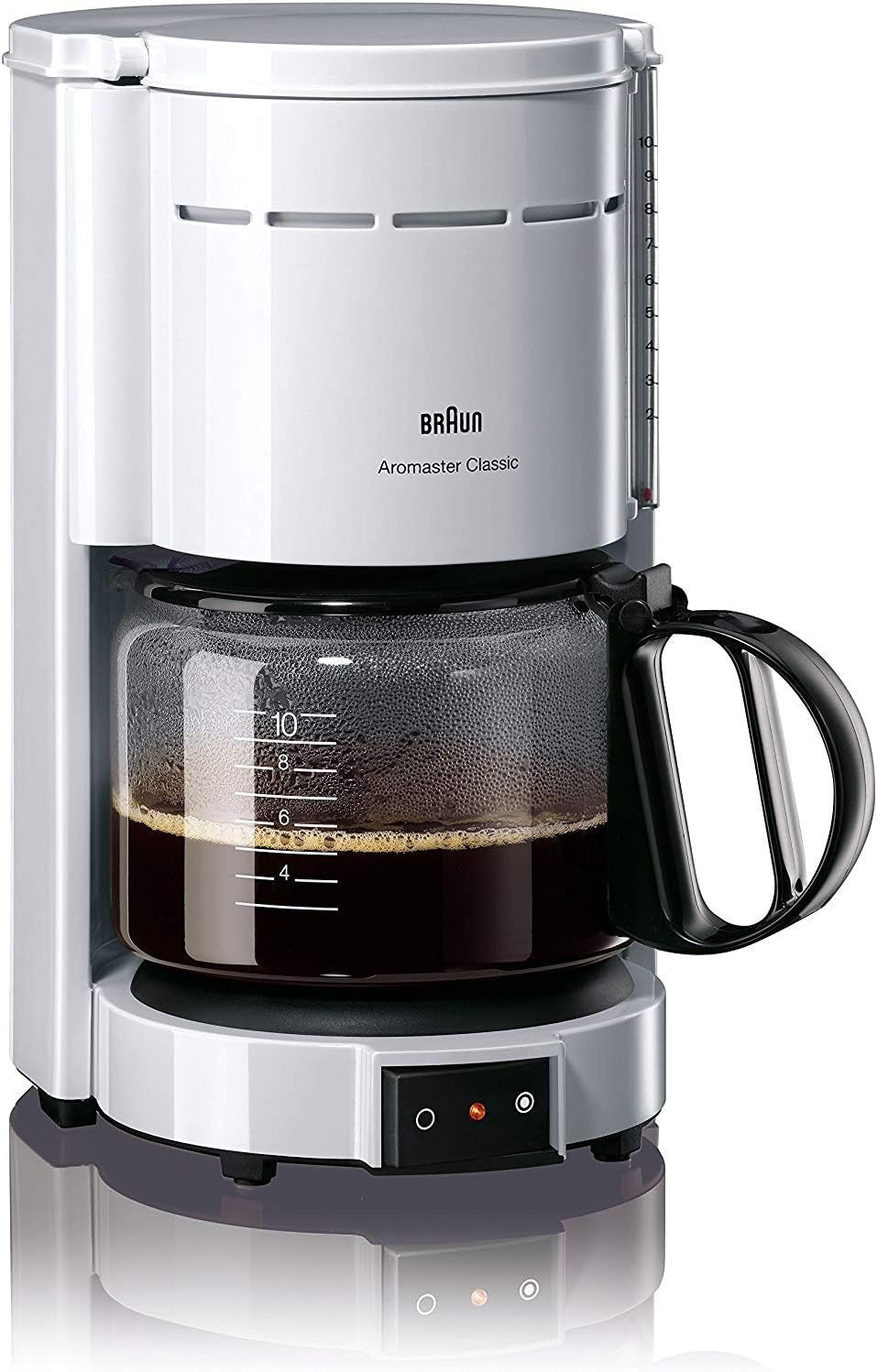 Braun KF 47 BK espressomaskine - Espressomaskine med filter og glaskaraffel til klassisk filterkaffe, aromatisk kaffe takket være OptiBrew systemet, anti-dryp system, automatisk sluk, sort