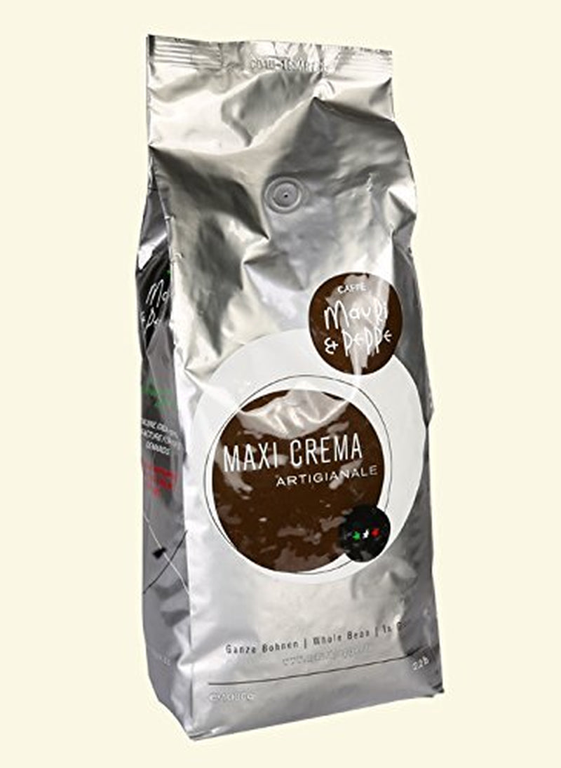 Maxi Crema 1000g hele kaffebønner - Original italiensk ristemesterskab til de højeste krav! Kaffe, Cappuccino, Espresso, Latte Macchiato