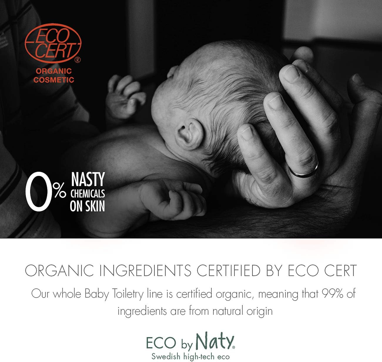 Eco by Naty, badeskum til børn, økologiske plantebaserede ingredienser med 0% duft, hypoallergen og dermatologisk testet, 200 ml flaske Børn - Bad og hudpleje Naty Shop