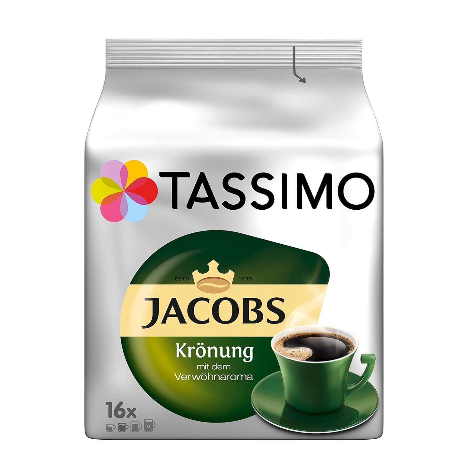 Tassimo Kapseln Jacobs Krönung, 5 x 16 puder, 80 Kaffeekapseln