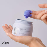 Schwarzkopf Professional BLONDME Bond Repair Purple Mask Mask til køligt hår Neutraliserer gule toner til farvet, bleget og lyst hår Dybt plejende og styrkende 200 ml Hårmaske Naty Shop