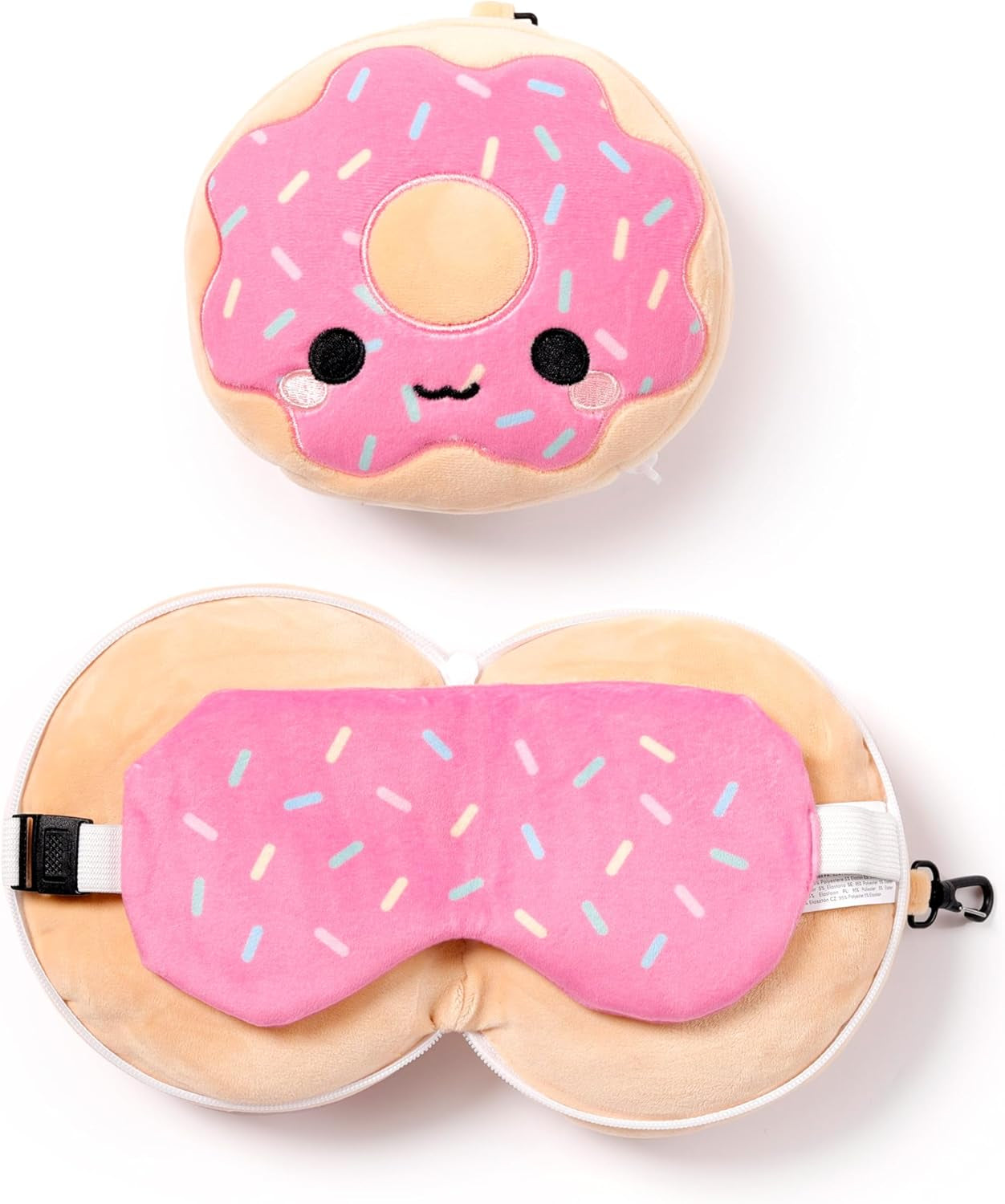 Puckator rejsepude med Relaxeazzz-maske - Donut-rejsepuder Naty Shop Standardtitel