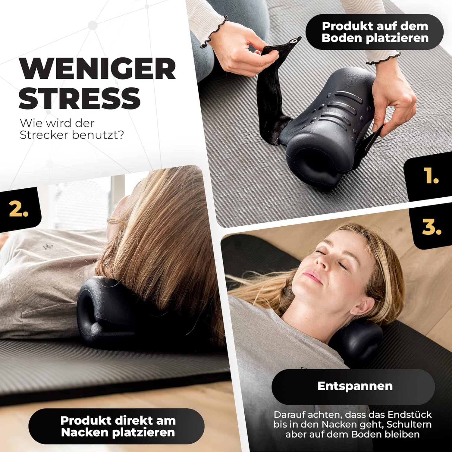 Nakkebår med varme, nakkebår mod nakkesmerter, nakkebår mod hovedpine, overskyet nakke til nakkestrækning, ortopædi Cervikal ortopædiske puder Naty Shop