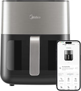 Midea Hot Air Fryer 2L, 1150W Airfryer, oliefri, Hot Air Fryer, Automatisk slukfunktion Hvidevarer Naty Shop 6L