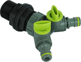 Tankfitting med afspærringsventil 26,44 mm udvendigt gevind 3/4" Quick Connector Regntønde Fitting Regntønde Vandtønder 1 stk.