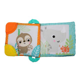 Bright Starts, Teethe & Read, Rangle Cloth Book Gribende Legetøj og Stof Dyre Billedbog, Rangle Book, Bidring, Beroligende tandkød, Legetøj til babyer og småbørn 3 måneders babylegetøj Naty Shop