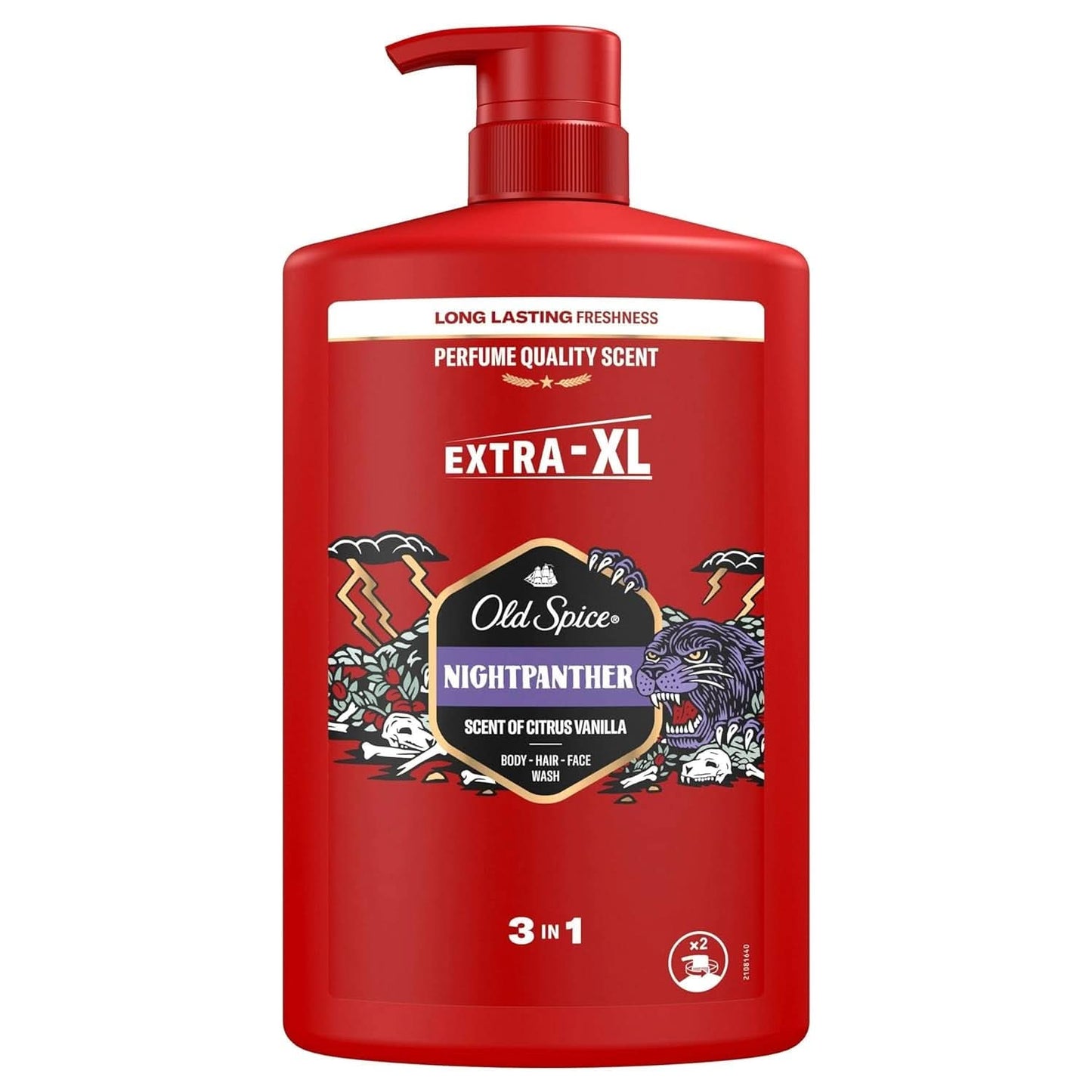 Old Spice Captain 3-i-1 shower gel og shampoo til mænd, 1 liter bruser og bad Naty Shop Nightpanter
