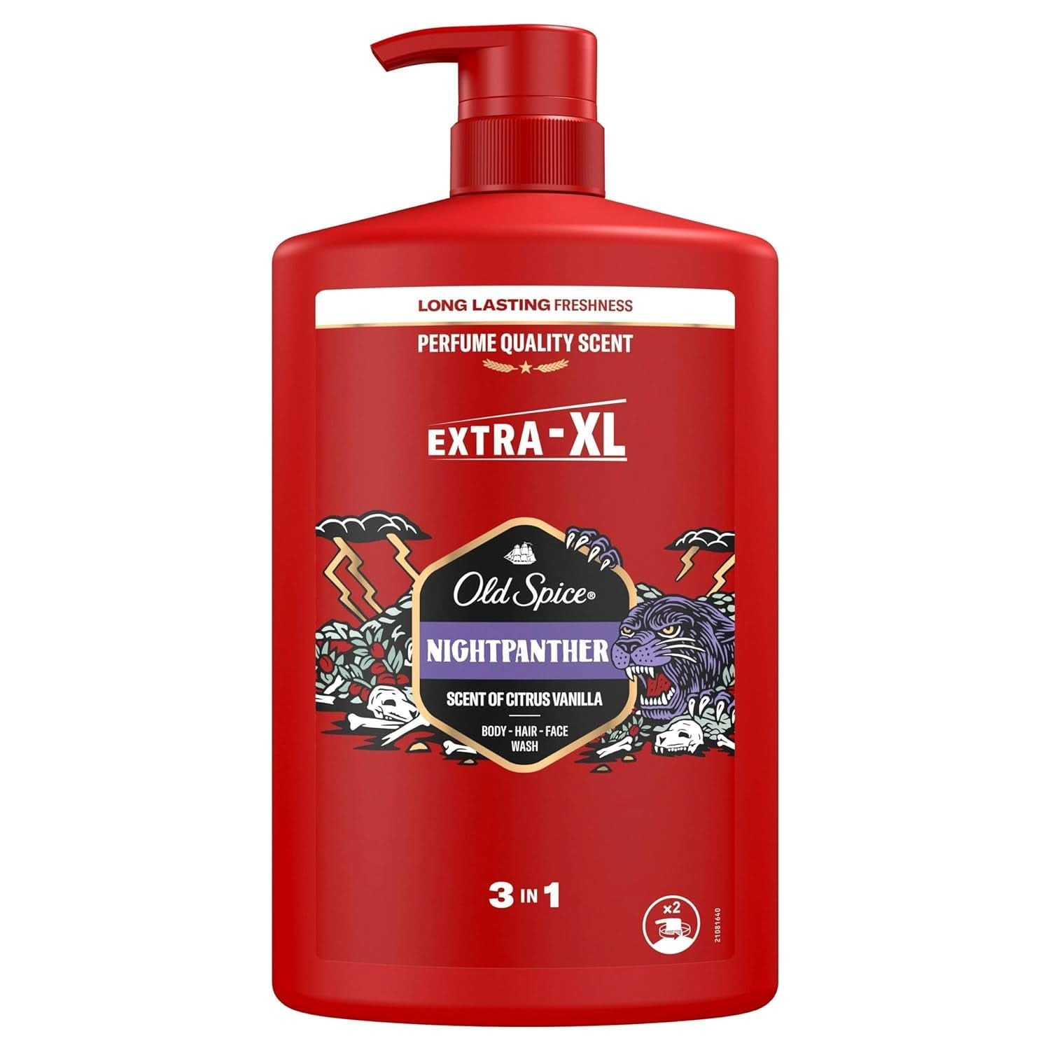 Old Spice Captain 3-i-1 shower gel og shampoo til mænd, 1 liter bruser og bad Naty Shop Nightpanter