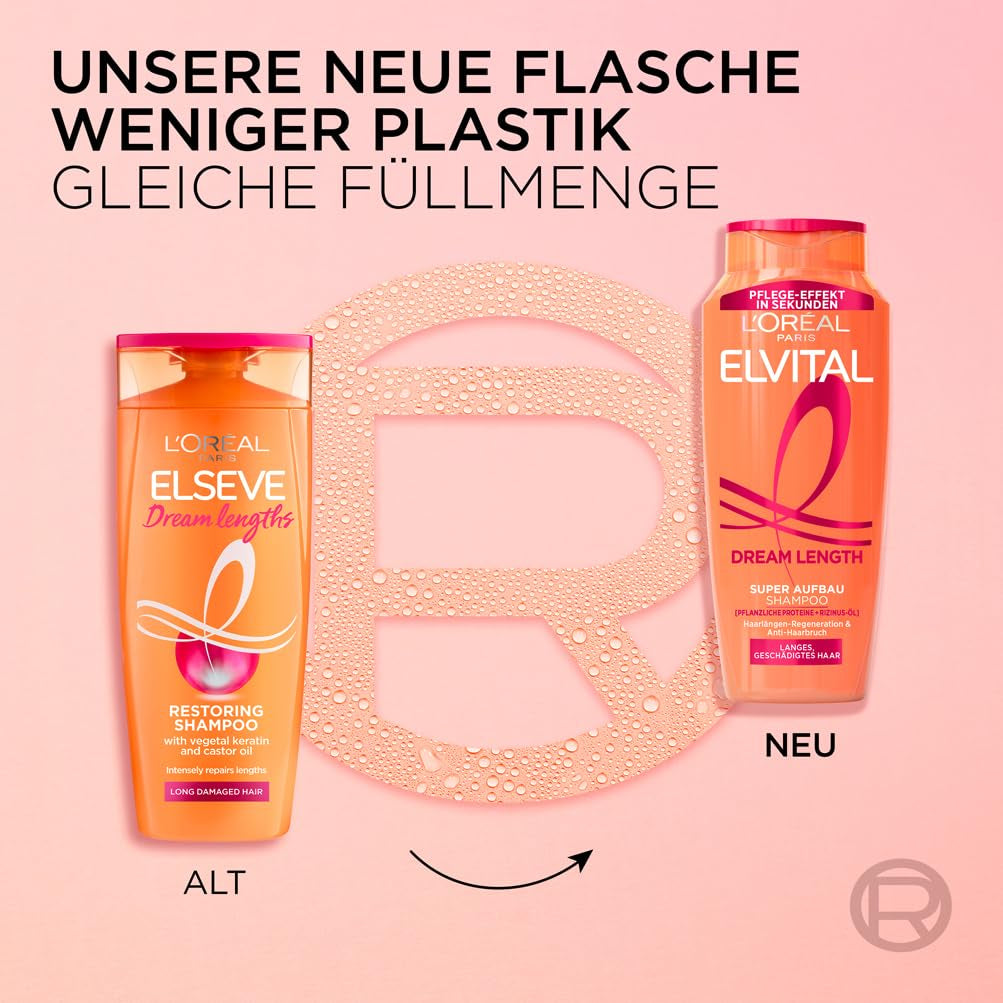 L'Oréal Paris Elvital Dream Length Super Building Shampoo, til drømmende langt hår L'Oréal Shower and Bath