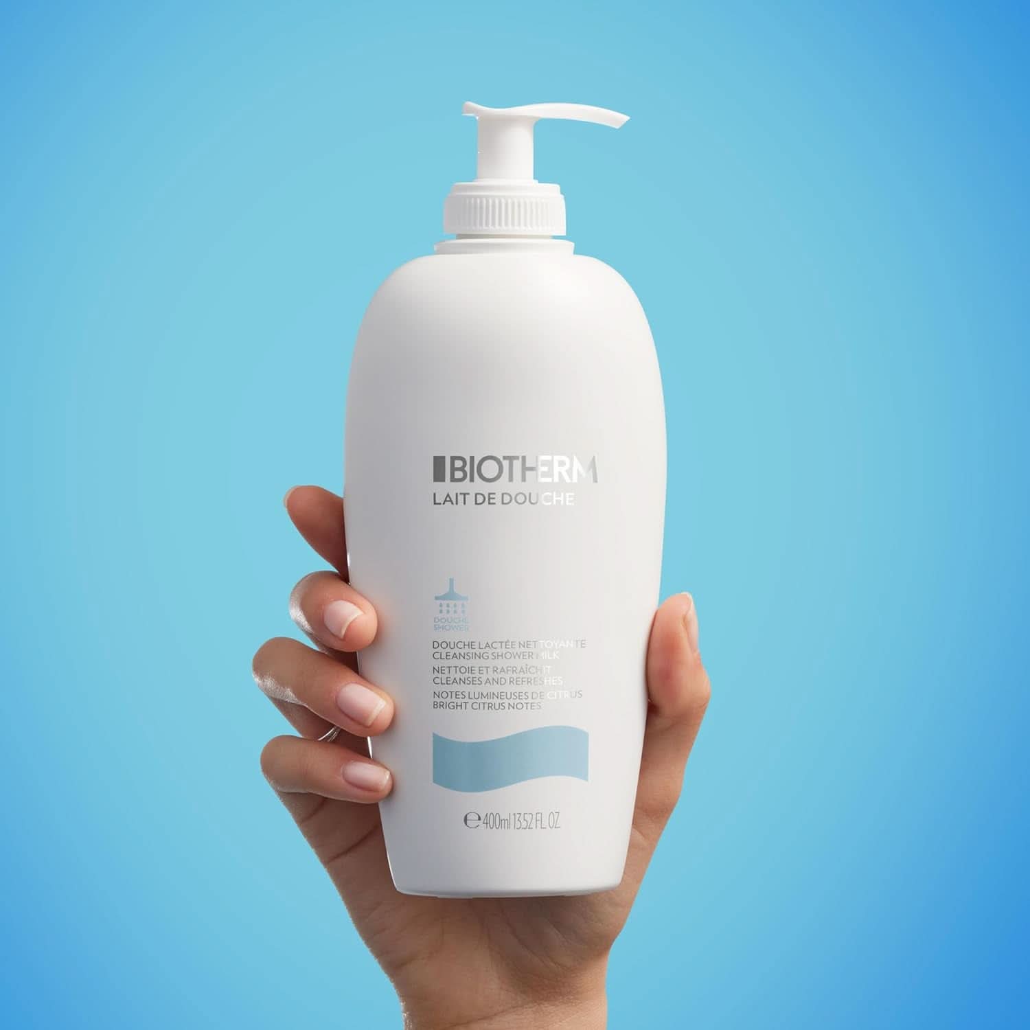 Biotherm, opkvikkende brusecreme til intensiv hydrering og en glat kropsfornemmelse, 400 ml brusebad og bad Naty Shop