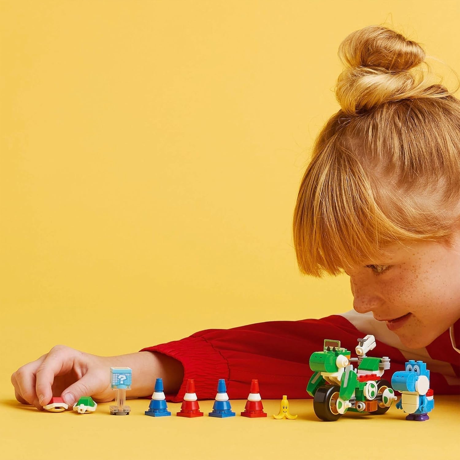 LEGO Super Mario: Mario Kart - Yoshi-cykel, Nintendo Adventure-samlesæt, gave til børn, drenge, piger og spillere på 7+, Yoshi-figursamlingssæt 72031 byggesæt Besuche den LEGO-Store