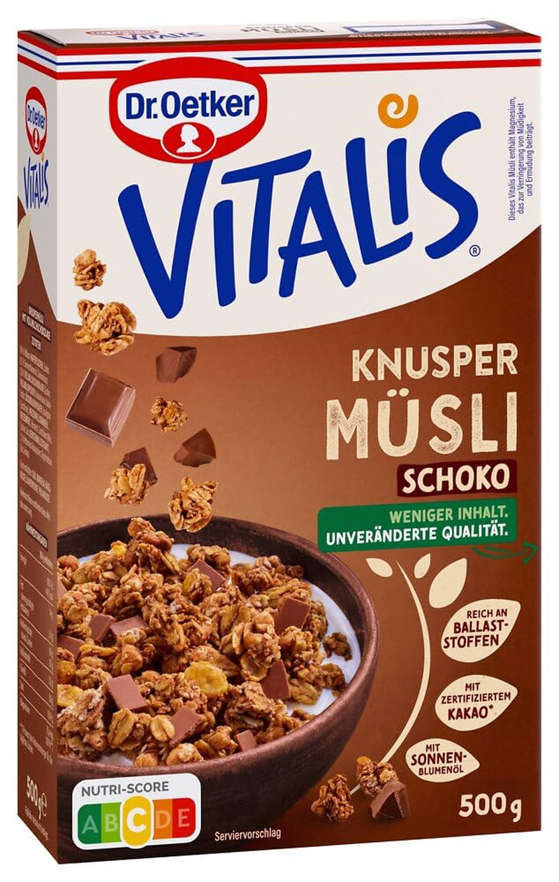 Dr. Oetker Vitalis Crunchy Honeys: Honey Crunchy Müsli til morgenmad og snacks, 5 stk. (5 x 600 g)