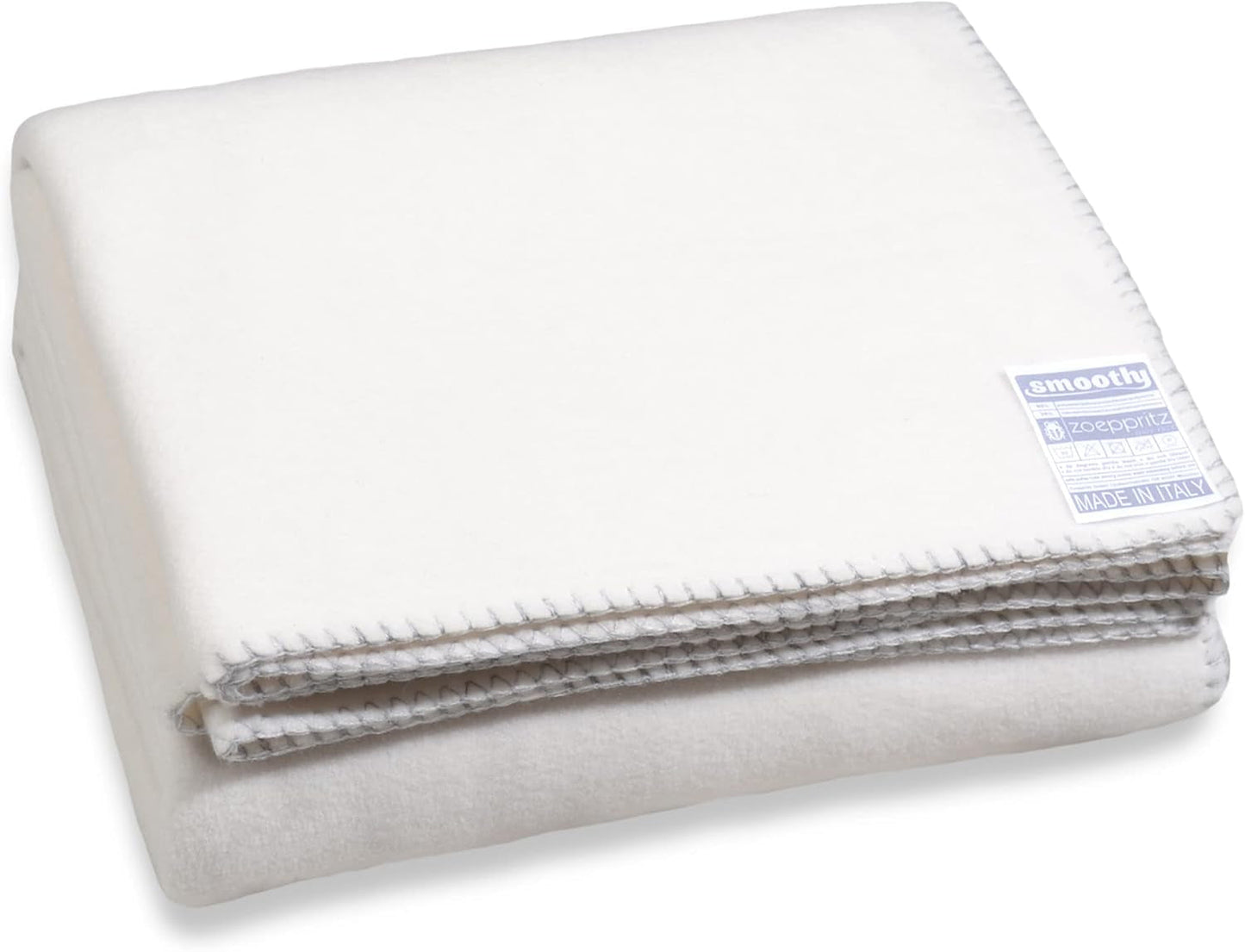 Zoepritz siden 1828 Glat fleecetæppe - Fluffy behageligt polar fleece tæppe - Vegansk - 140X190Cm - 010 Off-White, 010 Offwhite Zoepritz Siden 1828 Senge og dyner Lys hvid 140X190Cm