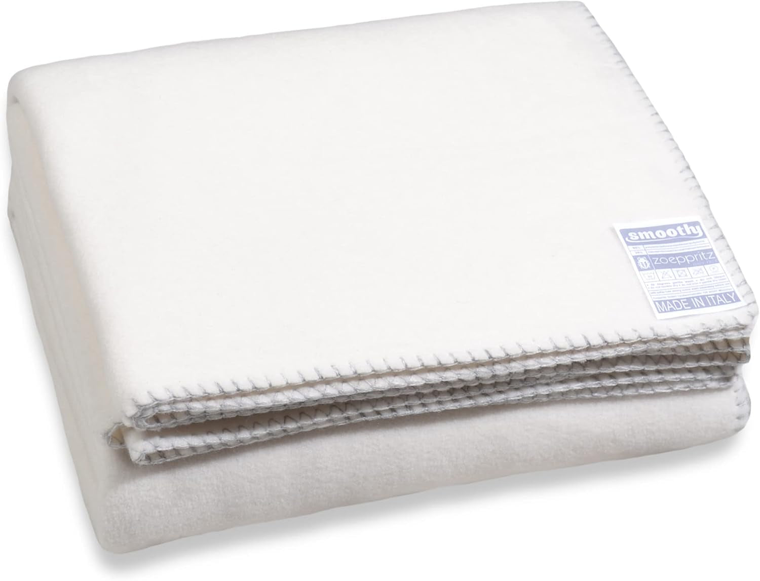 Zoepritz siden 1828 Glat fleecetæppe - Fluffy behageligt polar fleece tæppe - Vegansk - 140X190Cm - 010 Off-White, 010 Offwhite Zoepritz Siden 1828 Senge og dyner Lys hvid 140X190Cm