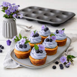 Zenker 12Er Muffinform Energy, Premium-Backform, Für Köstliche Kuchen, Verkürzt Die Backzeit Um Bis Zu 20% (Farbe: Silber/Anthrazit), Menge: 1 Stück, Hellgrau Und Dunkelgrau Forme og bakker til bagning Naty Shop