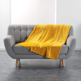 Douceur D'Intérieur Flanou Plaid, Polyester, Grå, 125 X 150 Cm Dyner og dyner Naty Shop Gul
