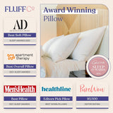 Fluffco Down Alternativ Pude Standard Pude Til Sove Queen Pude Seng Pude Side Sleeper Pude Kølepude Hotel Pude Nakkepude Rejsepude (Standard Fast) Standard Puder Naty Shop