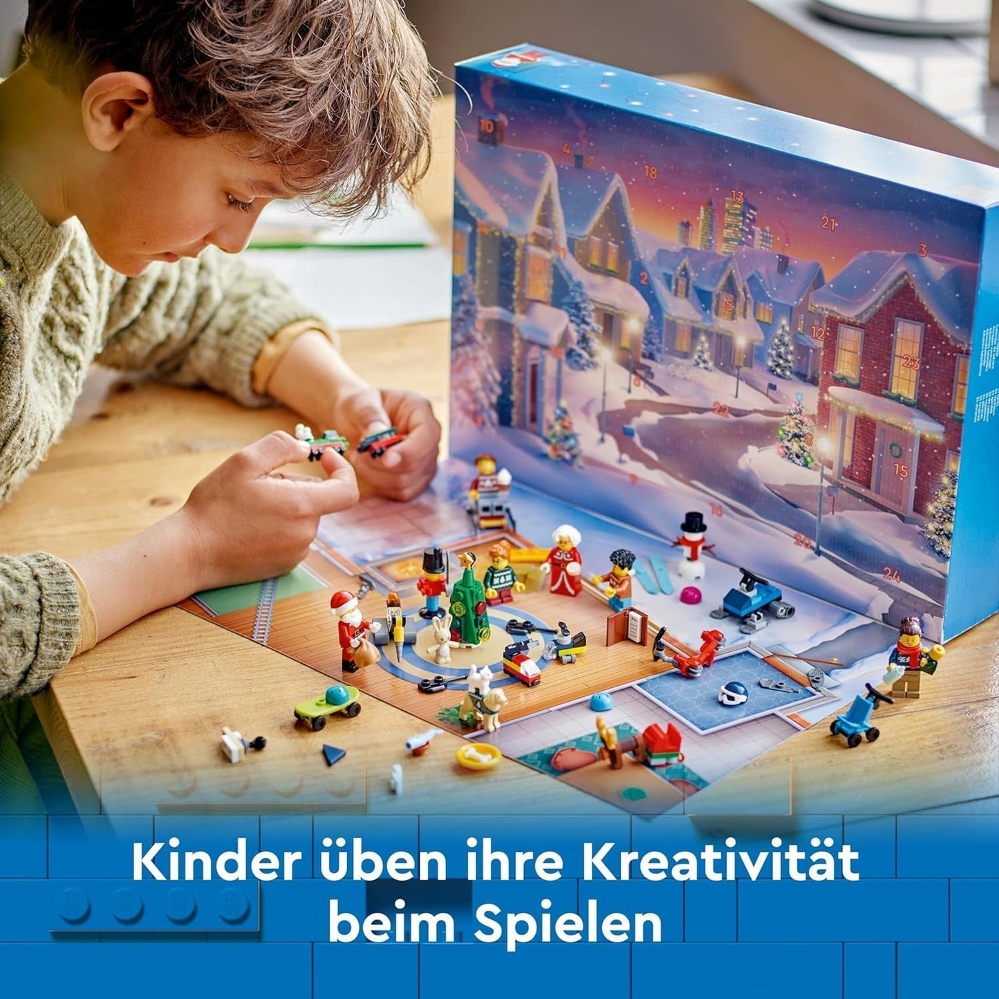 LEGO City Adventskalender 2024, Adventsgave til børn fra 5 år, 24 overraskelser, minifigurer i juledragt, julemand og fru julemand, julegave 60436 Byggesæt Besuche den LEGO-Store