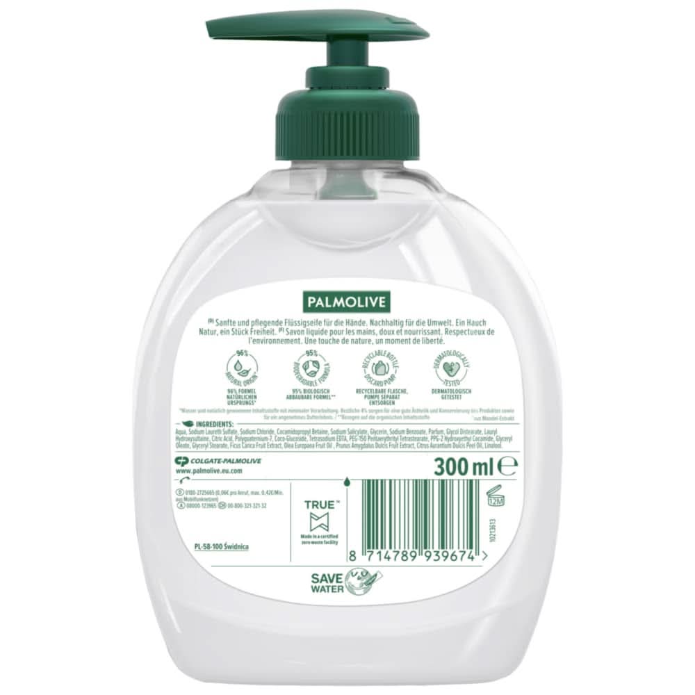 Palmolive Flydende håndsæbe, sæt 6 x 300 ml Naty Shop