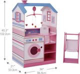 Olivia'S Little World Teamson børn 18 tommer babydukker trædukkehus Dobbeltsidet børneværelse TD-11460W Dukkehuse Naty Shop