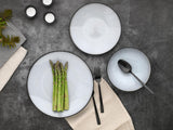 CreaTable, 23964, Serie Malmö, 18-teiliges Geschirrset for 6 Personen, Teller Set fra Steinzeug, spülmaschinen- og mikrowellengeeignet, Qualitätsproduktion
