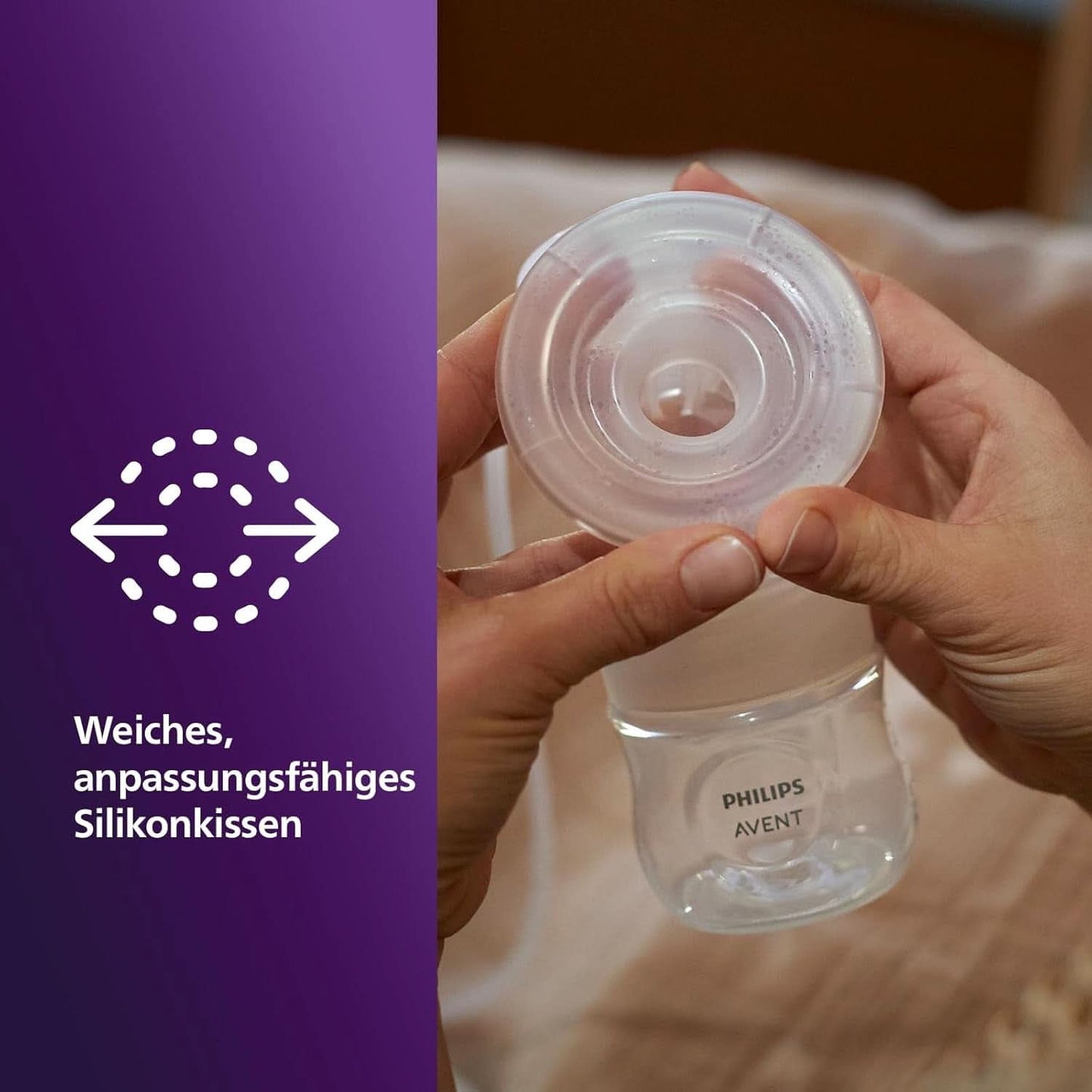Elektroniske Philips Avent Einzelmilchpumpe Premium - Mit Natural Motion Technologie, Wiederaufladbarem Akku, Timer-Anzeige (Modell SCF396/31) Tilbehør Mad og amning Bebe Naty Shop
