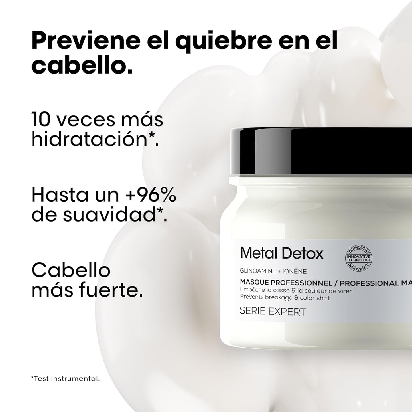L'Oréal Professionnel Professional Restructuring maske til alle hårtyper, hjælper med at reparere skader og genoprette hårstyrke, Absolut Repair Molecular, 150 ml Naty Shop Hair Mask