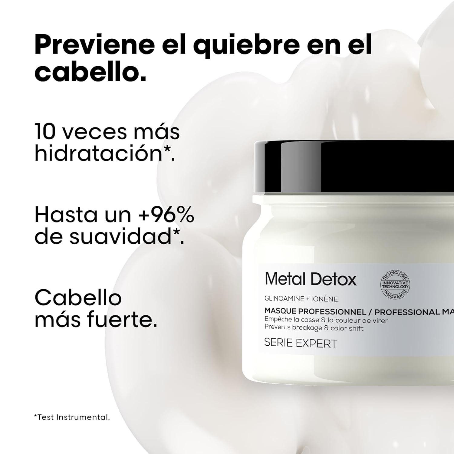 L'Oréal Professionnel Professional Restructuring maske til alle hårtyper, hjælper med at reparere skader og genoprette hårstyrke, Absolut Repair Molecular, 150 ml Naty Shop Hair Mask