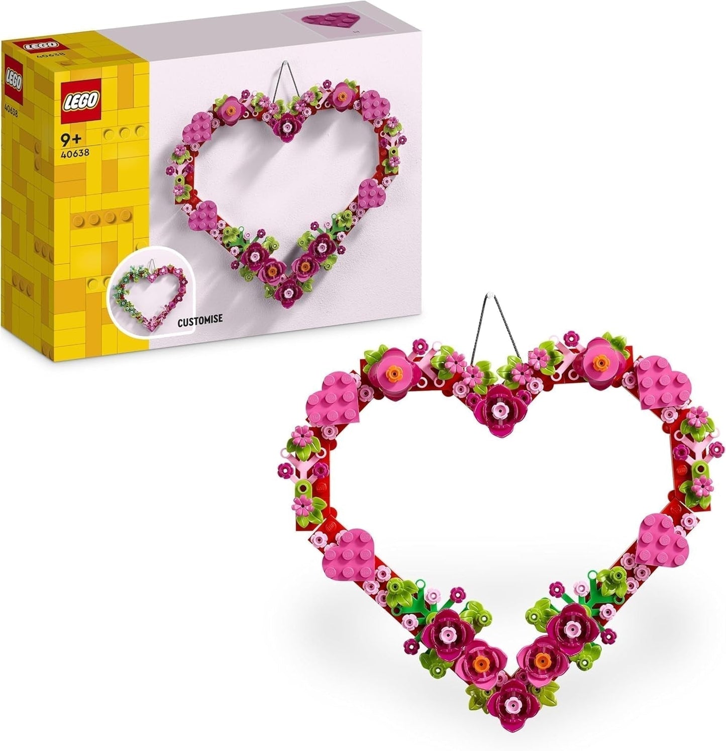 LEGO hjertedekorationssæt, byggelegetøj til børn, piger og drenge fra 9 år, børneværelsesdekorationer eller vægtilbehør, gaveidé til Valentinsdag, Mors Dag eller fødselsdag 40638 Byggesæt Beuche den LEGO-Store Standard titel