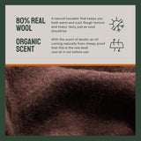 Woolly Mammoth Woolen Co. campingtæppe, ekstra stort, merinould, Det perfekte udendørsudstyr til bushcraft, camping, trekking, vandreture, overlevelse eller hyttetæppe. Brun, 168 X 228 Senge og Tæpper Woolly Mammoth Woolen Company