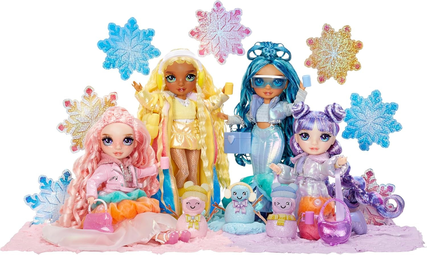 Rainbow High Winter Wonderland - Skyler (blå) - 28 cm Hidden Magic Water Accumulating Snow Fashion Dukke med Snowman Set, velegnet til 4-12 år gamle børn og samlere Naty Shop Dolls